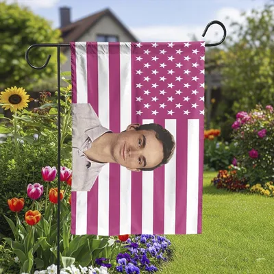 Vertical Garden - Pink American Flag Garden Flag , Modern Patriotic Vertical Yard Banner Vertical Garden Flag