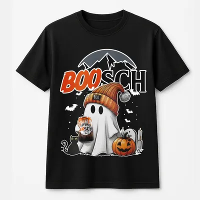 Boosh Light Cute Boo Ghost Halloween T-Shirt, Busch Light Halloween T-Shirt, Trendy Halloween T-Shirt, Unisex Graphic T-Shirt For Halloween