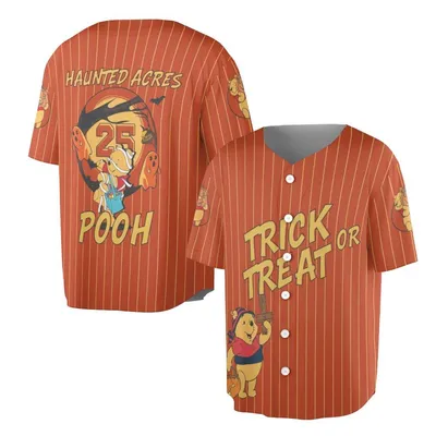 Pooh Haunted Acres 25th Anniversary Baseball Jersey, Trick Or Treat, Winnie The Pooh Halloween Baseball Jersey, Disney Fan Gift