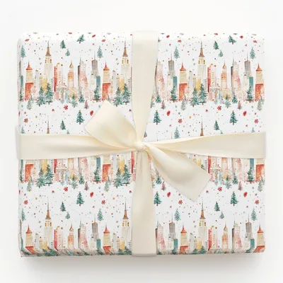 Off the Hudson - Gift Wrap for Christmas, Holidays Wrapping Paper, Christmas Wrapping Paper