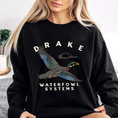 Drake Waterfowl Systems Sweatshirt Duck Hunting Camo Graphic For Waterfowl Hunters Cozy Sweatshirt Perfect For Outdoor Adventures