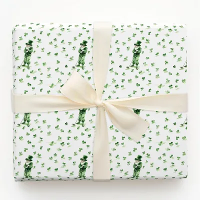 Golden Greens - Gift Wrap for Christmas, Holidays Wrapping Paper, Christmas Wrapping Paper