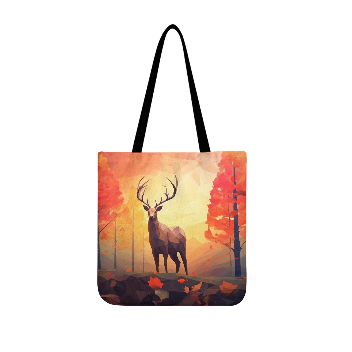 Golden Forest Deer Cloth Tote Bags