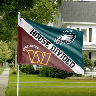 House Flag House Divided Eagles Commanders Nfl Football Decor Horizontal House Flag
