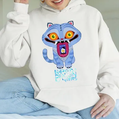 Kpop Demon Hunter Tiger Hoodie Huntrix Hoodie Saja Boys Demon Hunters Hoodie Kpop Movie Fan Gift