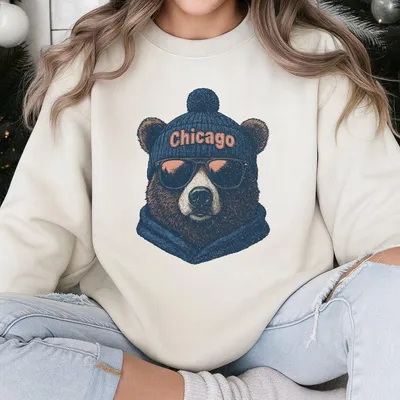 Vintage Chicago Football Sweatshirt Sweatshirt Trendy Fan Gifts Game Day Apparel Team Crewneck Chicago Bears Fan Gear