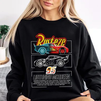Lightning Mcqueen Car 95 Rusteze Sweatshirt, Vintage Racing Car 95 Lightning Rusteze Sweatshirt, Classic Sweatshirt Gift For Fans
