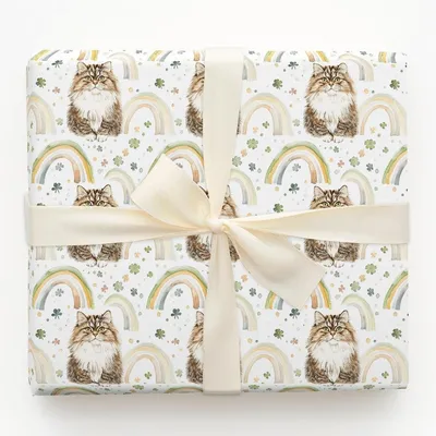 Rainbows with the Siberian - Gift Wrap for Christmas, Holidays Wrapping Paper, Christmas Wrapping Paper