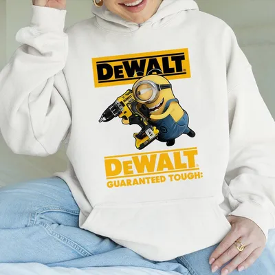 New Dewalt Character Hoodie – Funny Hoodie For Tool Enthusiasts, Soft Cotton Graphic Hoodie, Gift For Men, Diy & Construction Fans