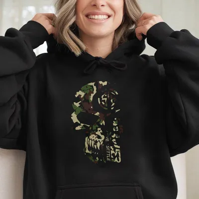 Sig Sauer Camo Skull Tactical Gun Rights Hoodie Unisex Streetwear Casual  Soft