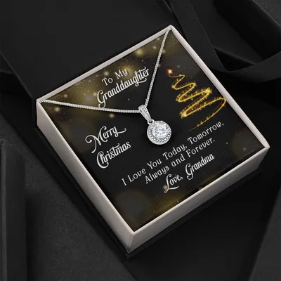 To My Granddaughter - Merry Christmas - Eternal Hope Necklace