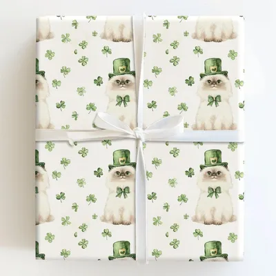 Leprechaun Himalayan - Gift Wrap for Christmas, Holidays Wrapping Paper, Christmas Wrapping Paper