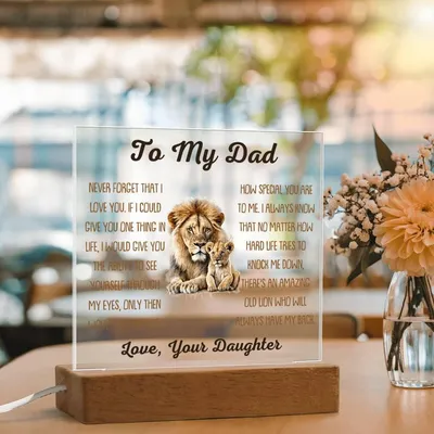 Beautiful Gift For Dad From Daughter -Always Have My Back -  Acrylic Square Plaque