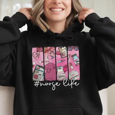 Registered Nurse Hoodie Nurse Life Hoodie National Nurses Week Nursing Aesthetic Hoodie International Nurses Day Nurse