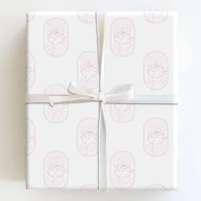 Delta Gamma Rose Seal - Gift Wrap for Christmas, Holidays Wrapping Paper, Christmas Wrapping Paper