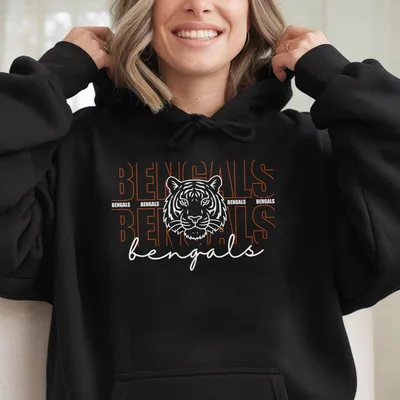 Bengals Tiger Hoodie, Bold Game Day Graphic Hoodie For Football Fans, Unisex Sport Top For Men & Women, Wild Cat Print Hoodie, Fan Gift