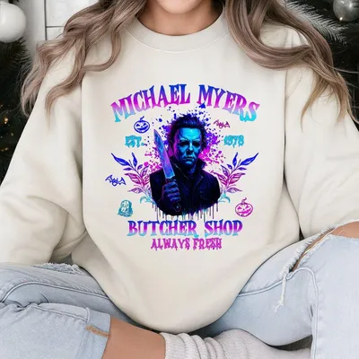 Halloween Bundle Killer Friends Sweatshirt Halloween Sweatshirt Halloween Characters Sweatshirt Horror Movies Sweatshirt Scary Movies Neon