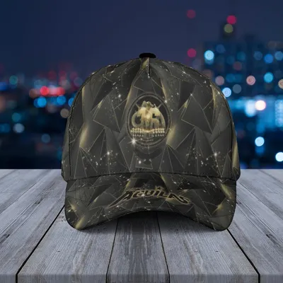 Las áGuilas Luxury Baseball Cap Black Gold Geometric Diamond Texture Fan Gear Baseball Cap