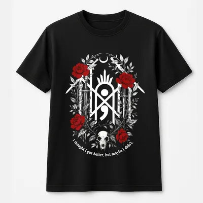 Vintage Retro Sleep Token Flowers Red Only Back T-Shirt Sleep Token Tour 2025 T-Shirt New Song Concert Tour Gift For Fan Trend