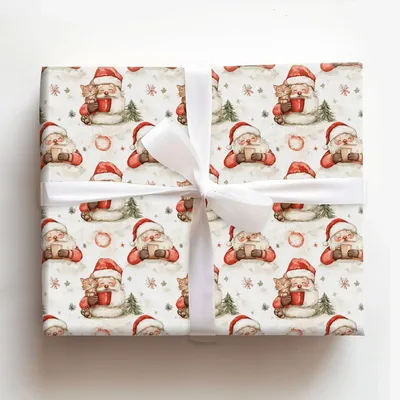 Whisker Latte - Gift Wrap for Christmas, Holidays Wrapping Paper, Christmas Wrapping Paper