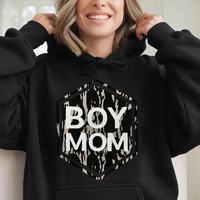 Retro Bottomland Boy Mom Oldschool Camo Pattern Unisex Hoodie, Vintage Camo Mama Hoodie Full Sizes, Full Colors Classic Tops Womenswear