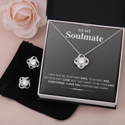 To my Soulmate my forever and always infinity heart necklace gift for her gift for wife gift for girlfriend