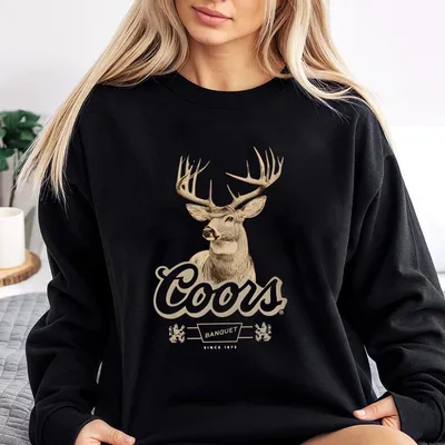Coors Banquet Whitetail Buck Deer Sweatshirt, Perfect For Beer Enthusiasts, Gift For Friends Unisex Sweatshirt Sweatshirt Cotton Menswear Top