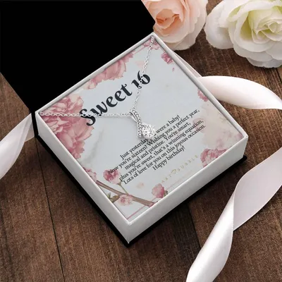 Sweet 16 Gift 16Th Birthday Gift Girl Necklace Sweet 16 Necklace Gift For 16 Year Old Girl 1 Alluring Beauty Necklace