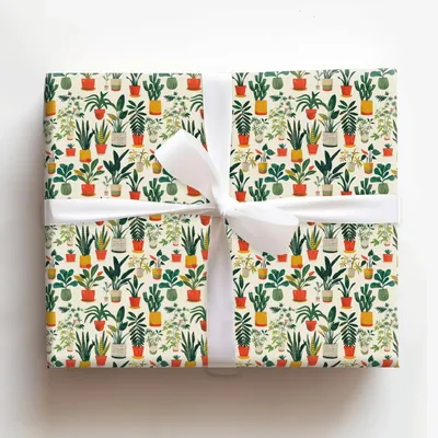 Plant Lady - Gift Wrap for Christmas, Holidays Wrapping Paper, Christmas Wrapping Paper