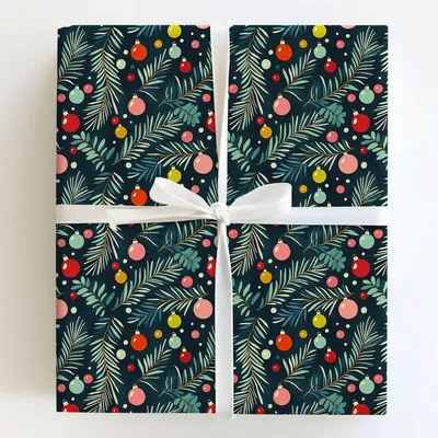 Evergreen Eve - Gift Wrap for Christmas, Holidays Wrapping Paper, Christmas Wrapping Paper