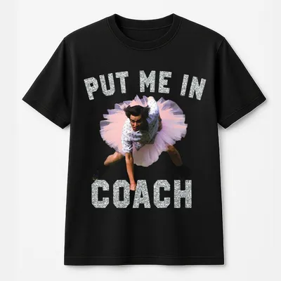 Funny Put Me In Coach Jim Carey T-Shirt, For Men, For Women Top Womenswear Streetwear Casual Round Neck