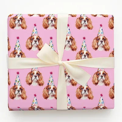 Hail to the Birthday Pup - Gift Wrap for Christmas, Holidays Wrapping Paper, Christmas Wrapping Paper