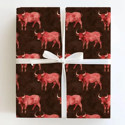 Titan of the Bull - Gift Wrap for Christmas, Holidays Wrapping Paper, Christmas Wrapping Paper