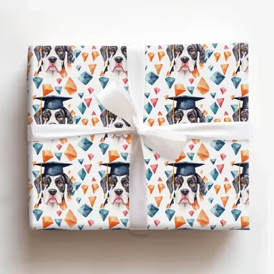 Harlequin Graduate - Gift Wrap for Christmas, Holidays Wrapping Paper, Christmas Wrapping Paper