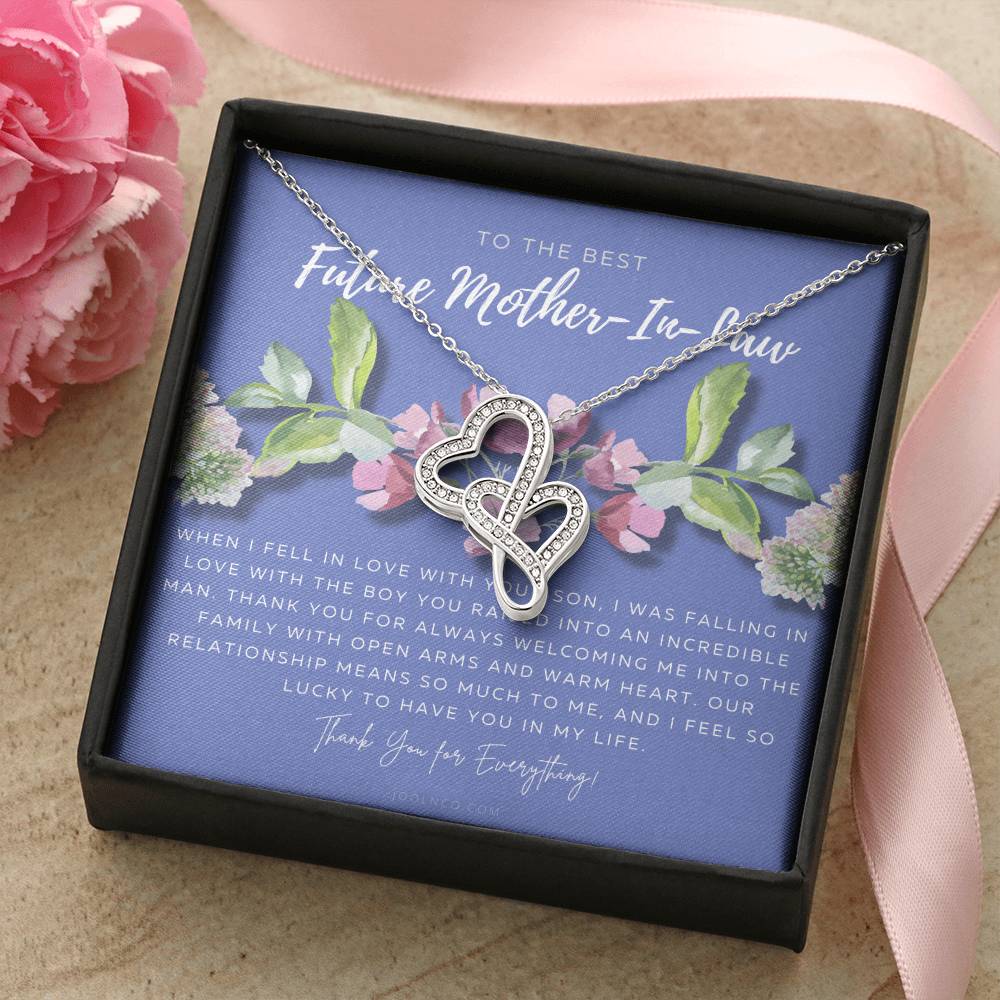 Future Mother In Law Gift Mom In Law Jewelry Mother's Day Gift For Mother-In-Law Gift For Mother In Law Mother-In- Double Hearts Necklace