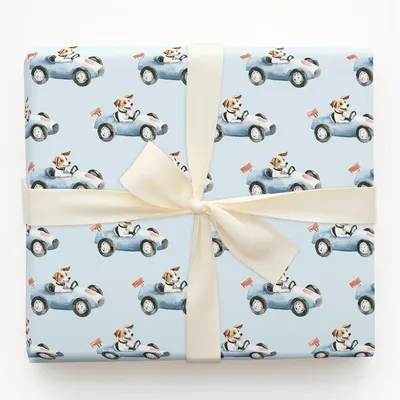 Wagging Speed - Gift Wrap for Christmas, Holidays Wrapping Paper, Christmas Wrapping Paper