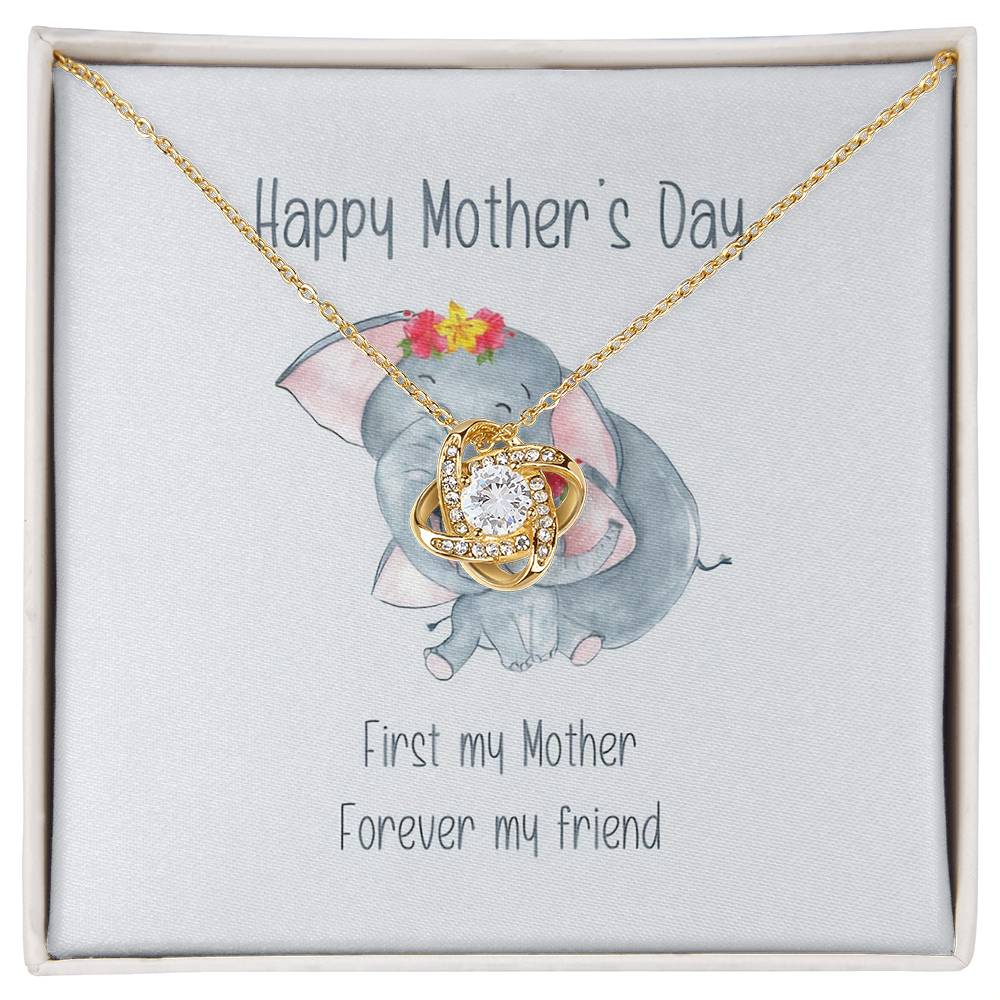 Happy Mother's Day GIFT - First My Mother - the Love Knot Necklace