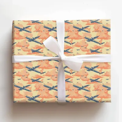 Fly Me to the Clouds - Gift Wrap for Christmas, Holidays Wrapping Paper, Christmas Wrapping Paper