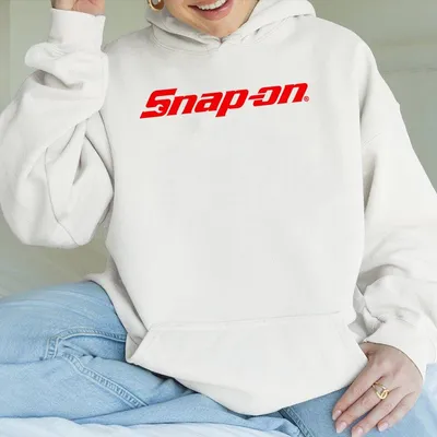 Snap On Logo Hoodie – Black With Bold Red Print Front & Back, Comfortable Streetwear For Mechanics And Car Enthusiasts