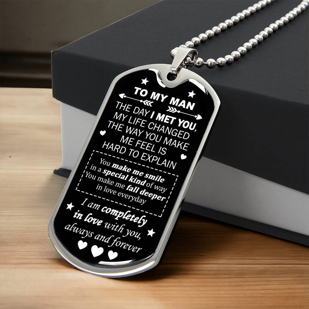 Gift For Your Man - Fall Deeper - Dog Tag - Army Tag Necklace, Dog Tag