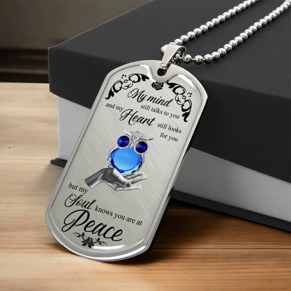 Memorial Gift, Bereavement, Remembrance, Death Of Loved One, Christian, Forever In My Heart, Sympathy Gift, Condolence Gift - Army Tag Necklace, Dog Tag