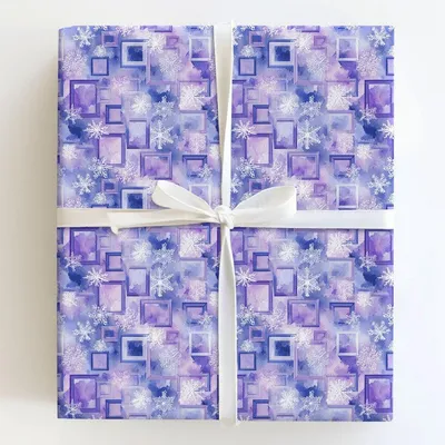Snow Framed - Gift Wrap for Christmas, Holidays Wrapping Paper, Christmas Wrapping Paper