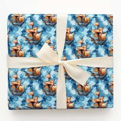 Take it to the Sea - Gift Wrap for Christmas, Holidays Wrapping Paper, Christmas Wrapping Paper