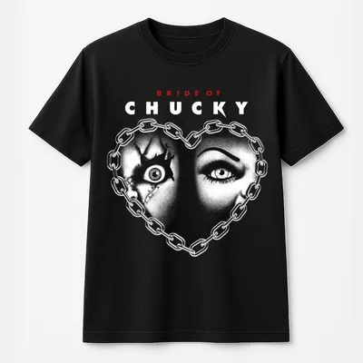 Retro Chucky Horror Movie Halloween T-Shirt Horror Move Vintage 90s T-Shirt Chucky T-Shirt Cotton Casual Cotton