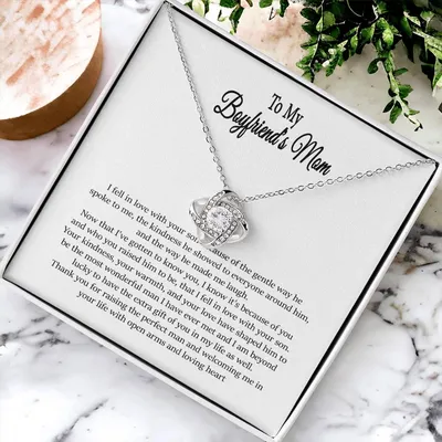 To My Boyfriend's Mom Boyfriend's Mom Gift To My Boyfriends Mom Gift Mother's Day Gift Birthday Gift Thank You Or Jus Love Knot Necklace