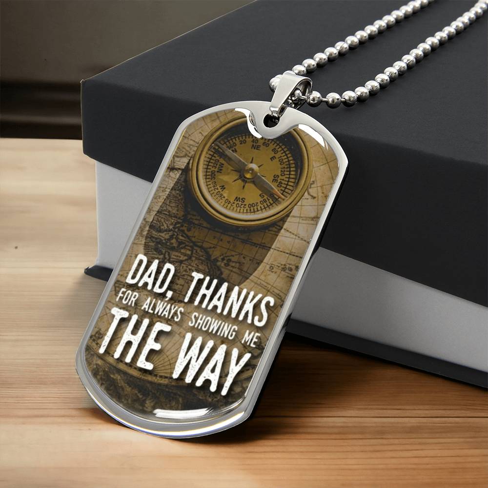 Dad Dog Tags Necklace Gifts For Dad From Daughter Son Kids 50Th Birthday Gift For Dad Thank You Army Wedding Gift From Bride - Army Tag Necklace, Dog Tag
