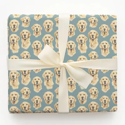 Paws Play Repeat - Gift Wrap for Christmas, Holidays Wrapping Paper, Christmas Wrapping Paper