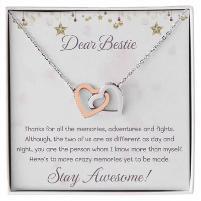 Thank You For All The Memories Necklace Interlocking Hearts Necklace