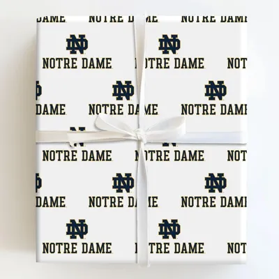 Interlock ND Crest - Gift Wrap for Christmas, Holidays Wrapping Paper, Christmas Wrapping Paper
