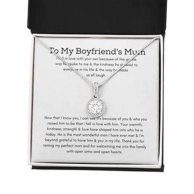 To My Boyfriends Mum Gift, Birthday Gifts for Boyfriends Mum, Everlasting Love Necklace, Mothers Day Gift For Boyfriends Mum, Bonus Mom Gift
